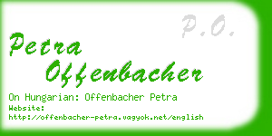 petra offenbacher business card